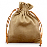 Sieraad zakje velvet Brown