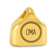 Eindkapjes metaal DQ "OMA" Mix & Match Goud (nikkelvrij)
