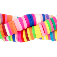 Katsuki kralen 4mm Rainbow neon yellow mix