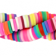 Katsuki kralen 6mm Rainbow pink-brown mix