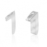Roestvrij stalen (RVS) Stainless steel kralen cijfer 1 Zilver