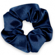 Scrunchies haarelastiek silky Deep blue