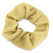 Scrunchies haarelastiek glitter Gold