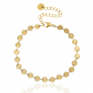 Roestvrij stalen (RVS) Stainless steel armbanden jasseron Goud