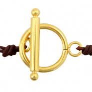 Roestvrij stalen (RVS) Stainless steel onderdelen kapittelslot 14mm Goud