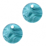 Resin hangers rond 12mm Blue atoll