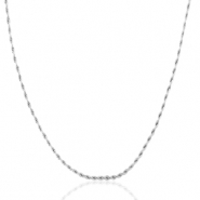 Roestvrij stalen (RVS) Stainless steel schakelkettingen Zilver