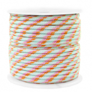 Maritiem koord 2mm Turquoise-pink