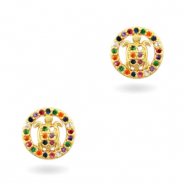 Zirkonia brass elements rainbow turtle Gold
