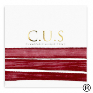 C.U.S® sieraden lint Ruby pink