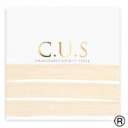 C.U.S® sieraden lint Shimmery beige peach