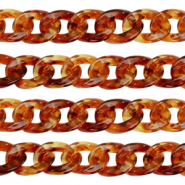 Acrylic chain 19mm Topaz brown