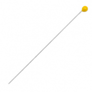 Onderdelen DQ metaal nietstift 52mm Antiek zilver-tropical yellow (nikkelvrij)