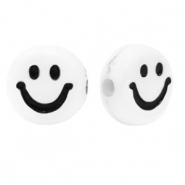 Letterkralen van acryl smiley White-black