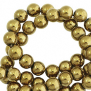 Hematite kralen rond 6mm Gold