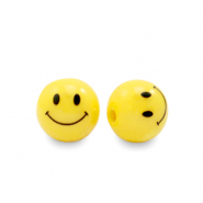 8 mm acryl kralen smiley Yellow