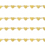 Roestvrij stalen (RVS) Stainless steel onderdelen jasseron hartjes Goud