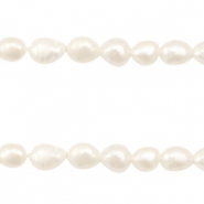 BQ Zoetwaterparels nugget rond 7-8mm Natural white