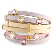 Inspiratiesets Swarovski SS34 flat back & 5 mm DQ leer