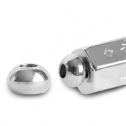 C.U.S&reg; sieraden message beads eindkap Zilver (nikkelvrij)