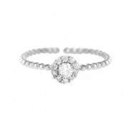 Musthave ringen enamel Crystal-silver