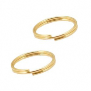 Roestvrij stalen (RVS) Stainless steel onderdelen splitring 12mm Goud