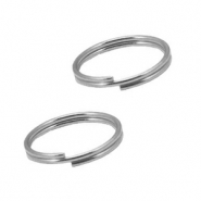 Roestvrij stalen (RVS) Stainless steel onderdelen splitring 10mm Zilver