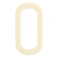 Resin hangers langwerpig ovaal Off white