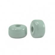 Polaris Elements kralen Glaze rondellen 6x4mm shiny Sea green
