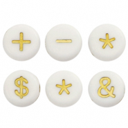 Letterkralen van acryl symbol White-gold
