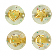 Letterkralen van acryl icon Transparent glitter-gold