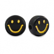 letterkralen van acryl smiley Black