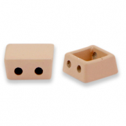 Tile beads square Dusty rose