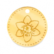 Plexx bedels 20mm Birth flower December-Narcissus Gold