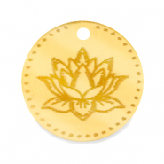 Plexx bedels 20mm Birth flower July-Water lily Gold