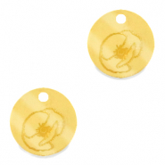 Plexx bedels 12mm Birth flower August-Poppy Gold
