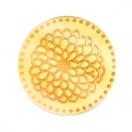 Plexx cabochons 20mm Birth flower November-Chrysant Gold