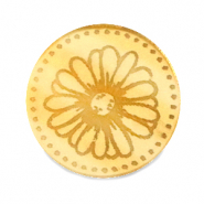 Plexx cabochons 20mm Birth flower April-Daisy Gold