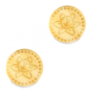 Plexx cabochons 12mm Birth flower March-Daffodil Gold