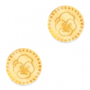 Plexx cabochons 12mm Birth flower February-Violet Gold