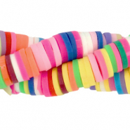 Katsuki kralen 6mm Rainbow neon yellow mix