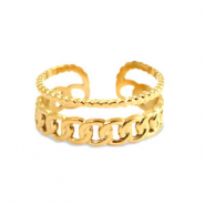 Roestvrij stalen (RVS) Stainless steel ringen Goud