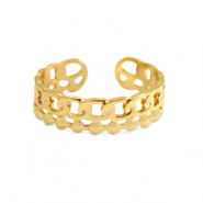 Roestvrij stalen (RVS) Stainless steel ringen Goud