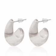 Trendy oorbellen creolen Taupe