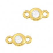 Tussenstukken van crystal glas 3mm Crystal-gold