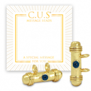 C.U.S&reg; sieraden message beads hanger Gold-dark blue
