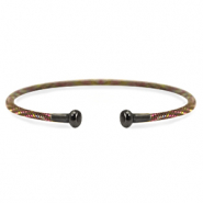 C.U.S® sieraden bangle armband Brown-silver anthracite