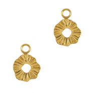 Roestvrij stalen (RVS) Stainless steel bedels 8mm Goud