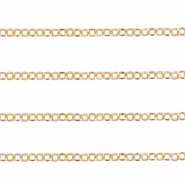 Onderdelen DQ metaal jasseron ankerketting 5mm Goud (nikkelvrij)