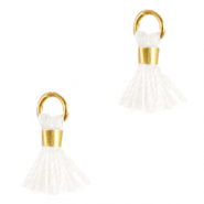 Kwastjes 0.7cm Gold-white